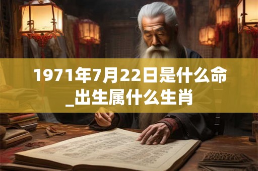 1971年7月22日是什么命_出生属什么生肖