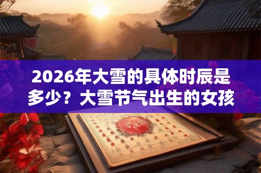 2026年大雪的具体时辰是多少？大雪节气出生的女孩好吗