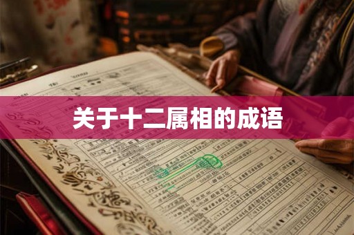关于十二属相的成语