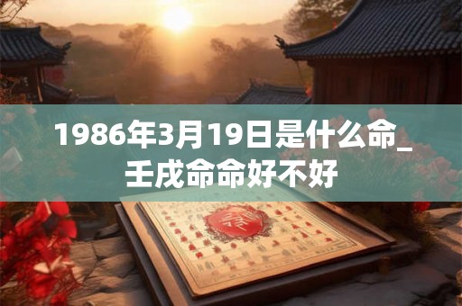 1986年3月19日是什么命_壬戌命命好不好