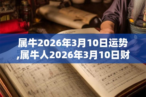 属牛2026年3月10日运势,属牛人2026年3月10日财运,生肖牛2026年3月10日运势