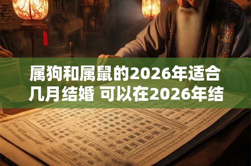 属狗和属鼠的2026年适合几月结婚 可以在2026年结婚吗