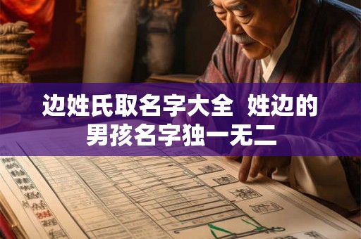 边姓氏取名字大全  姓边的男孩名字独一无二