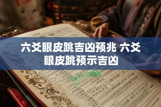 六爻眼皮跳吉凶预兆 六爻眼皮跳预示吉凶 六爻眼皮跳吉凶预兆 六爻眼皮跳预示吉凶