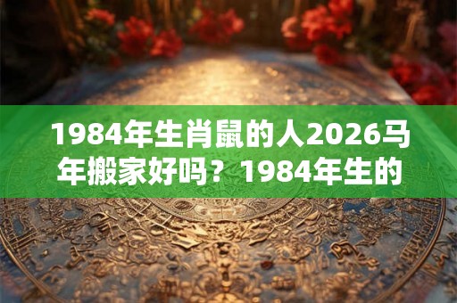 1984年生肖鼠的人2026马年搬家好吗？1984年生的生肖鼠19年运势总概