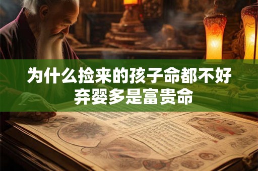为什么捡来的孩子命都不好  弃婴多是富贵命