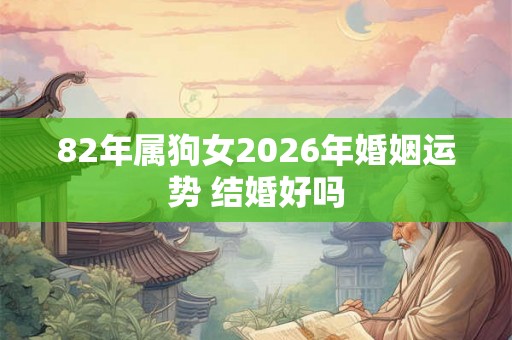82年属狗女2026年婚姻运势 结婚好吗