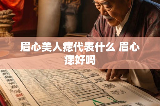 眉心美人痣代表什么 眉心痣好吗