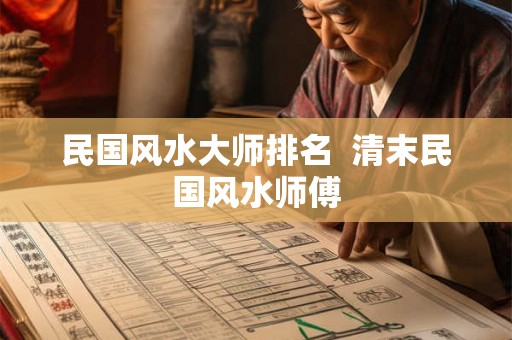 民国风水大师排名 清末民国风水师傅 民国风水大师排名 清末民国风水师傅