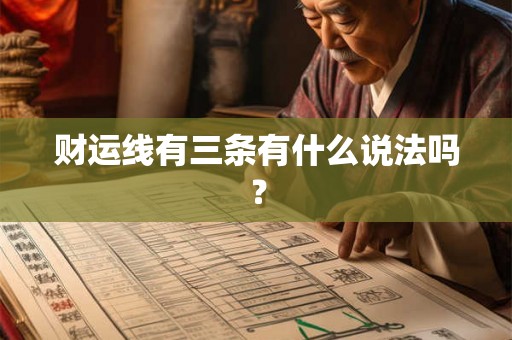 财运线有三条有什么说法吗? 财运线有三条有什么说法吗?