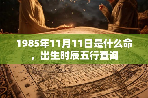 1985年11月11日是什么命，出生时辰五行查询