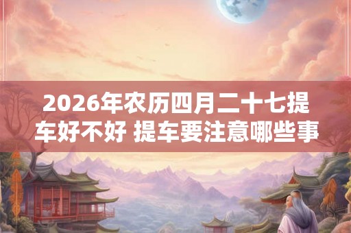 2026年农历四月二十七提车好不好 提车要注意哪些事项