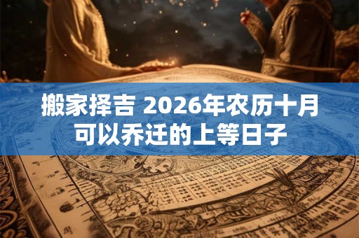 搬家择吉 2026年农历十月可以乔迁的上等日子 搬家择吉 2026年农历十月可以乔迁的上等日子