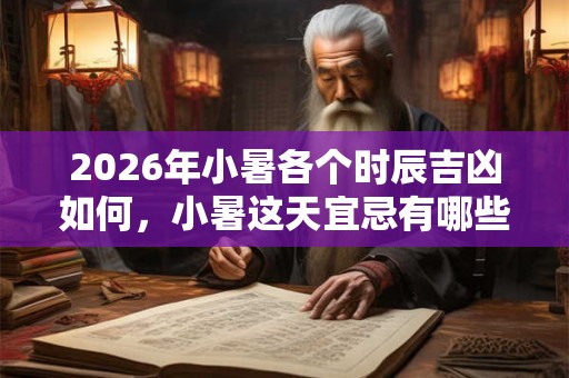 2026年小暑各个时辰吉凶如何，小暑这天宜忌有哪些？