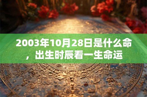 2003年10月28日是什么命，出生时辰看一生命运