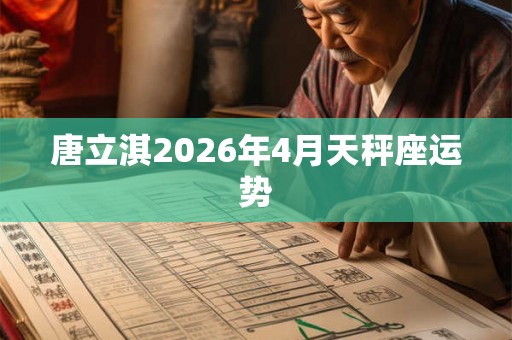 唐立淇2026年4月天秤座运势