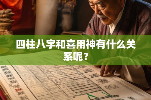 四柱八字和喜用神有什么关系呢? 四柱八字和喜用神有什么关系呢?
