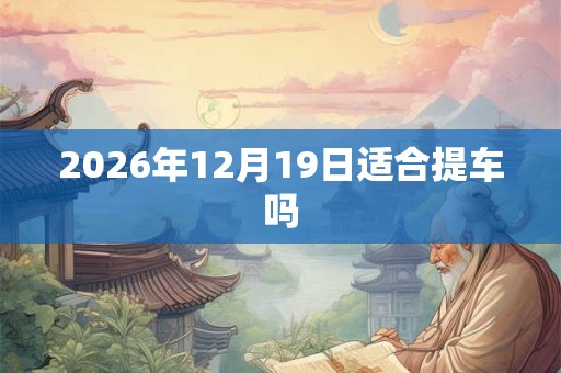 2026年12月19日适合提车吗