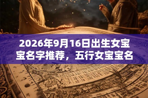 2026年9月16日出生女宝宝名字推荐，五行女宝宝名字起名