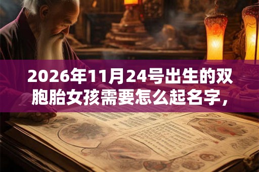 2026年11月24号出生的双胞胎女孩需要怎么起名字，五行属什么？