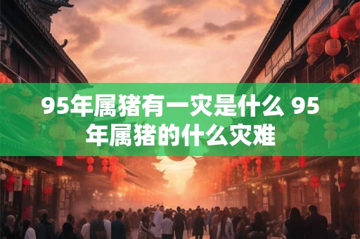95年属猪有一灾是什么 95年属猪的什么灾难