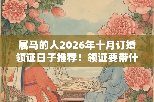 属马的人2026年十月订婚领证日子推荐！领证要带什么？