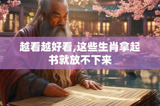 越看越好看,这些生肖拿起书就放不下来