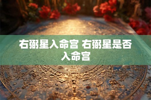 右弼星入命宫 右弼星是否入命宫 右弼星入命宫 右弼星是否入命宫