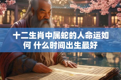 十二生肖中属蛇的人命运如何 什么时间出生最好