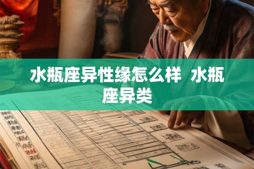 水瓶座异性缘怎么样  水瓶座异类