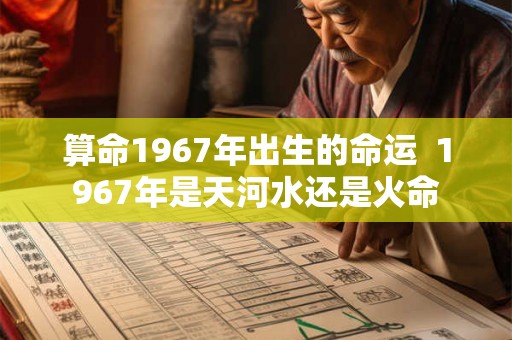 算命1967年出生的命运  1967年是天河水还是火命