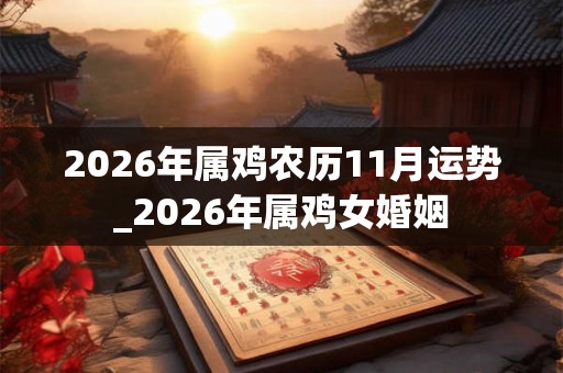 2026年属鸡农历11月运势_2026年属鸡女婚姻