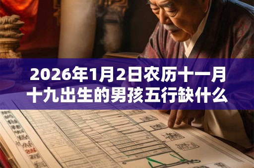 2026年1月2日农历十一月十九出生的男孩五行缺什么