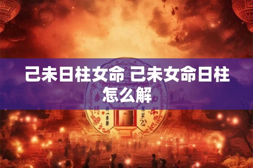 己未日柱女命 己未女命日柱怎么解