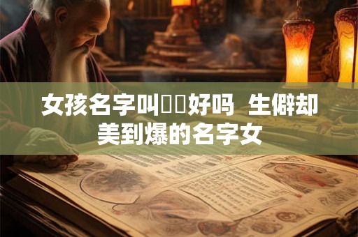 女孩名字叫婳婳好吗  生僻却美到爆的名字女