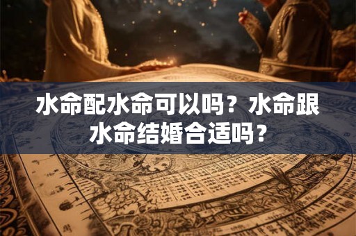 水命配水命可以吗？水命跟水命结婚合适吗？