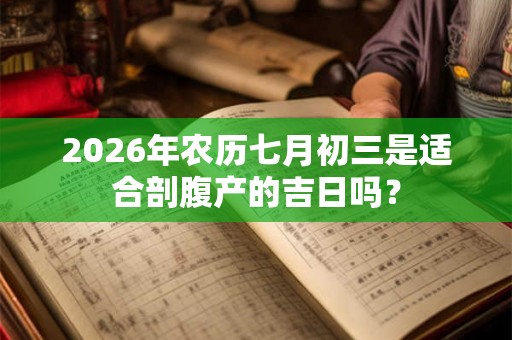 2026年农历七月初三是适合剖腹产的吉日吗? 2026年农历七月初三是适合剖腹产的吉日吗?