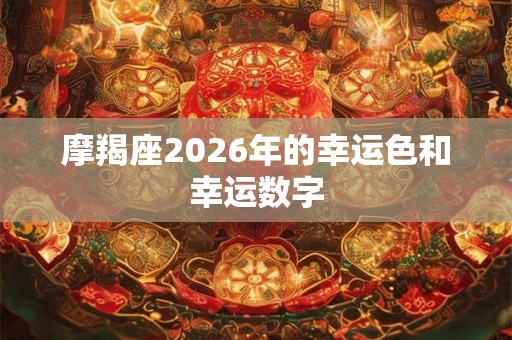 摩羯座2026年的幸运色和幸运数字