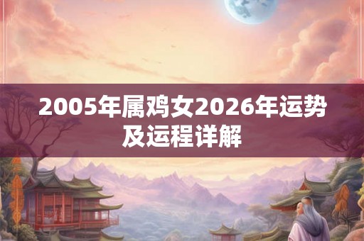 2005年属鸡女2026年运势及运程详解