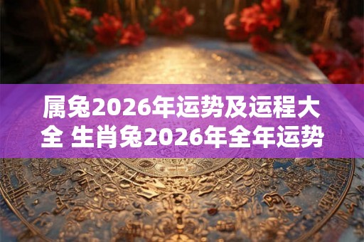属兔2026年运势及运程大全 生肖兔2026年全年运势大全! 属兔2026年运势及运程大全 生肖兔2026年全年运势大全!