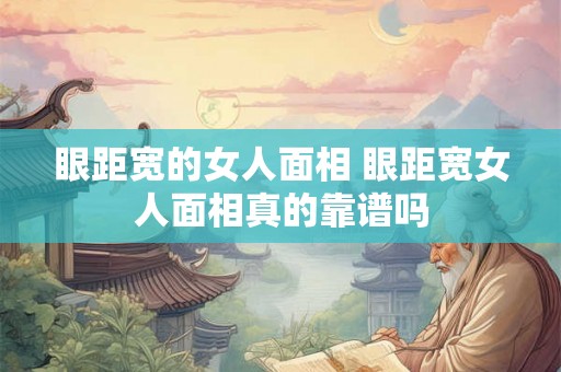 眼距宽的女人面相 眼距宽女人面相真的靠谱吗 眼距宽的女人面相 眼距宽女人面相真的靠谱吗