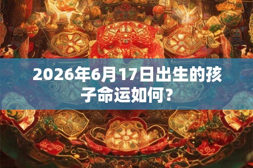 2026年6月17日出生的孩子命运如何？