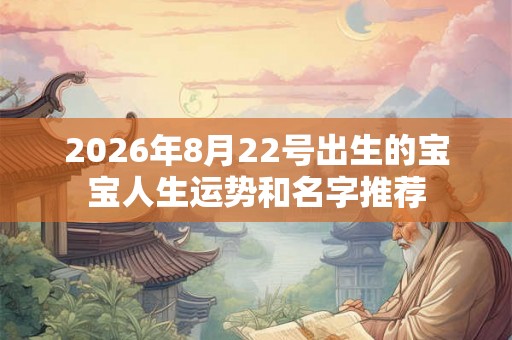 2026年8月22号出生的宝宝人生运势和名字推荐