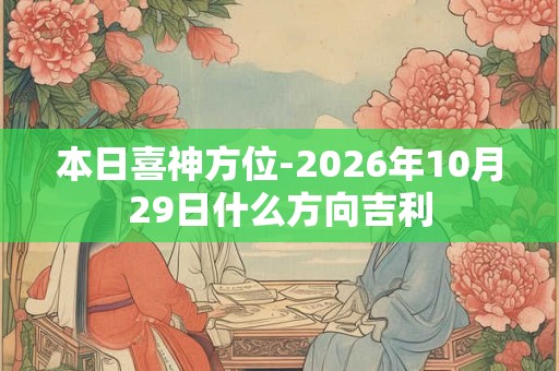 本日喜神方位-2026年10月29日什么方向吉利