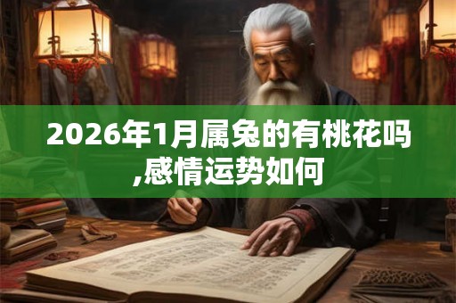 2026年1月属兔的有桃花吗,感情运势如何 2026年1月属兔的有桃花吗,感情运势如何