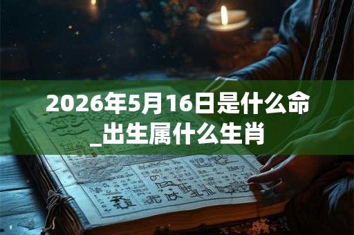 2026年5月16日是什么命_出生属什么生肖 2026年5月16日是什么命_出生属什么生肖