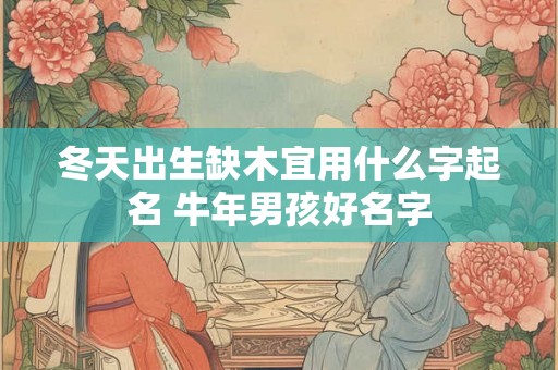 冬天出生缺木宜用什么字起名 牛年男孩好名字