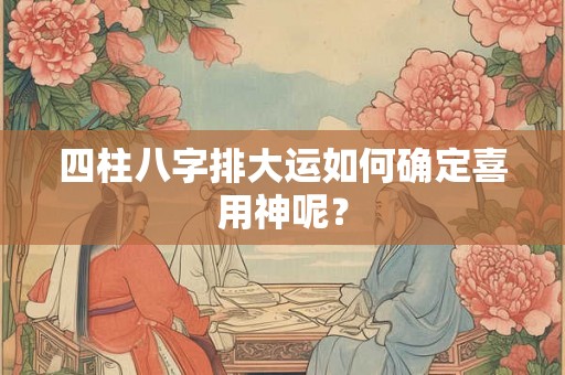 四柱八字排大运如何确定喜用神呢？