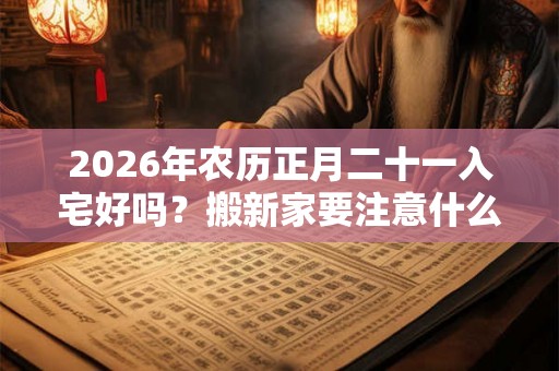 2026年农历正月二十一入宅好吗？搬新家要注意什么？
