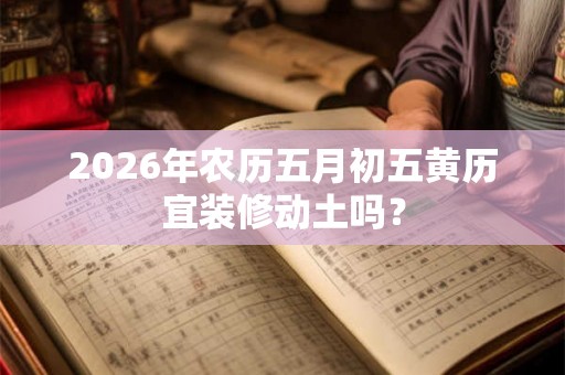 2026年农历五月初五黄历宜装修动土吗？